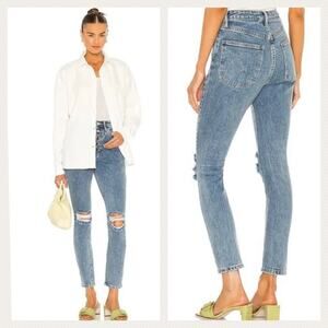 WeWoreWhat The Danielle High Rise Distressed Jeans Size 30